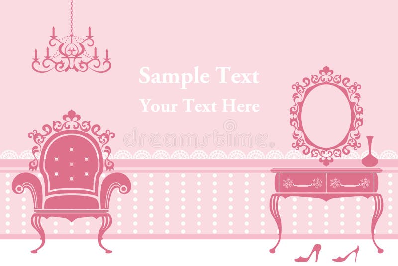 Pink Interior background royalty free illustration