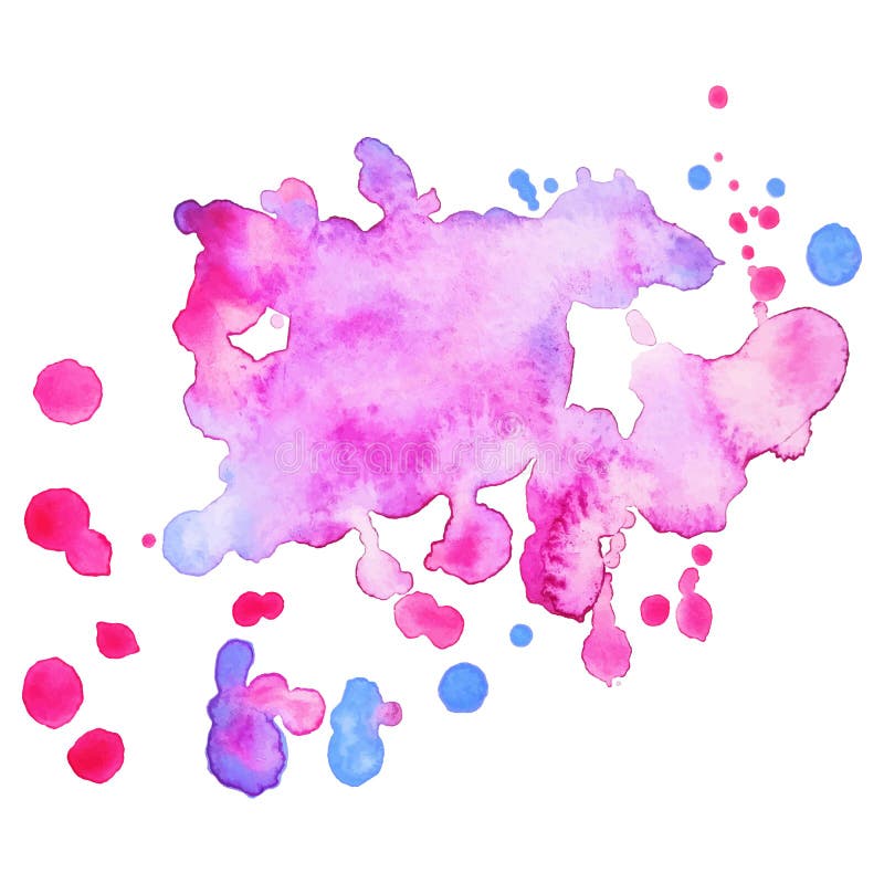 Pink Isolated Vector Watercolor Stain. Grunge Element Stock ...