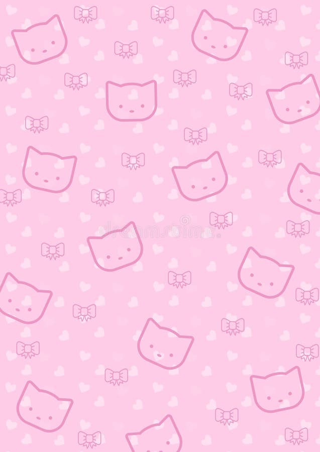 Pink Kitty Background for All Uses Stock Illustration - Illustration of  lilac, pink: 200037344