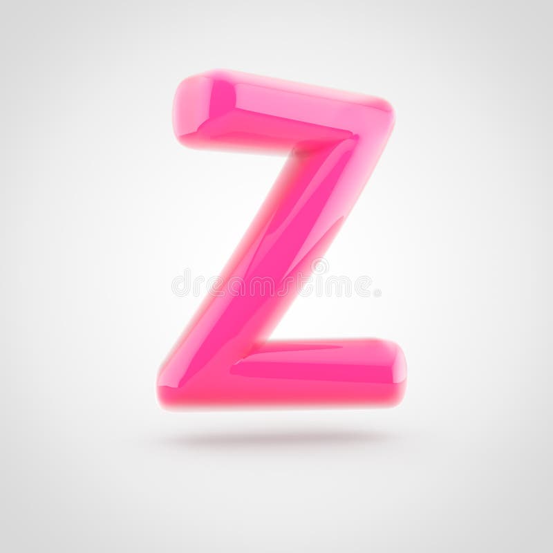 Pink Letter P Uppercase Filled with Soft Light Isolated on White ...