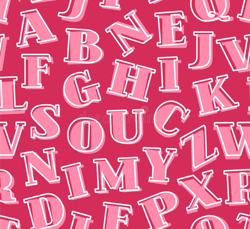 Pink Letters, the English Alphabet, Background, Seamless, Colorful ...