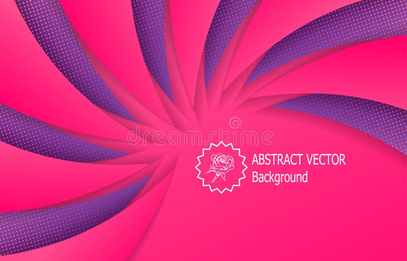 Pink lilac Abstract background with cut paper halftones and 3D effect vector illustration