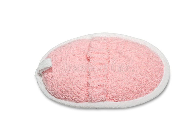 Pink loofah bath sponge stock photo. Image of massaging 170880006