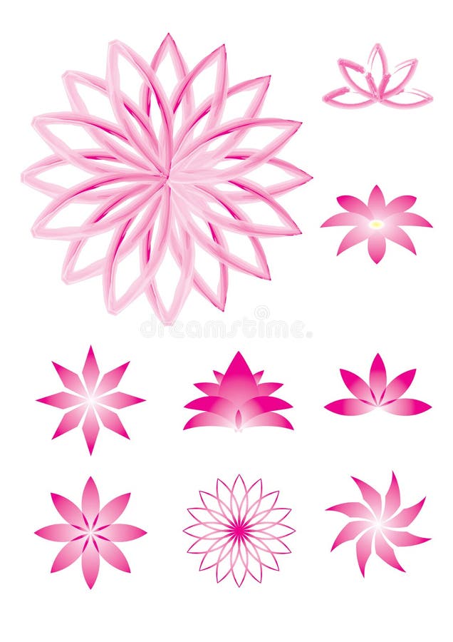 Pink lotus flower stock vector. Illustration of drawing 32020407