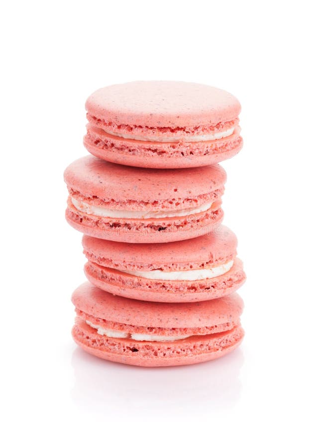 Pink macaron cookies stock image. Image of delicious - 45793797