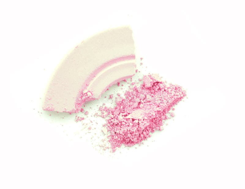 Pink Makeup Powder on White Stock Image Image of blush, crushed 83358235