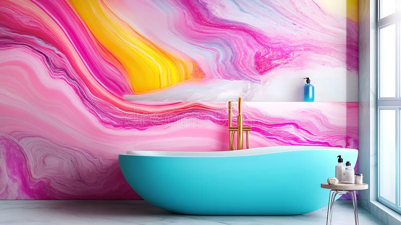 Pink Marble Swirl Background vector illustration