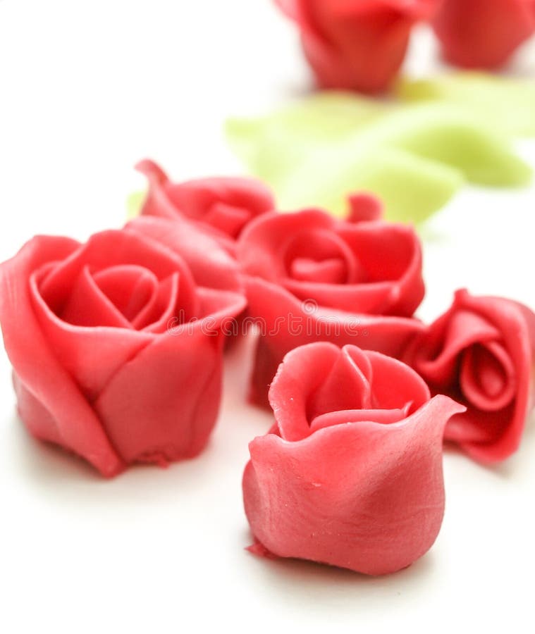 Pink marzipan roses