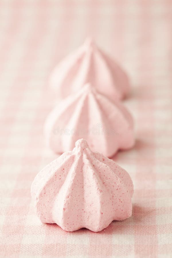 Pink meringue stock image. Image of cookie, twirl, delicious 23496521