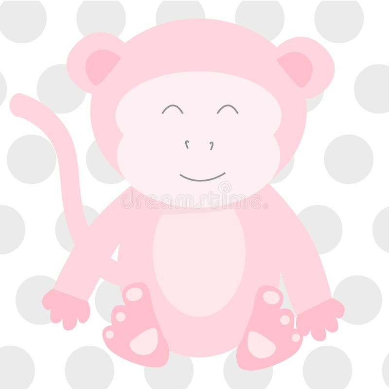 Pink Monkey Vector stock vector. Illustration of tropical 6588224