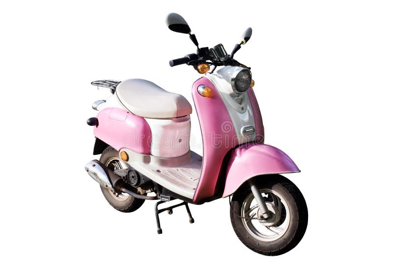 Pink store motor scooter