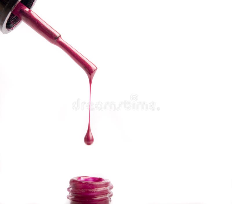 Pink nail polish stock images