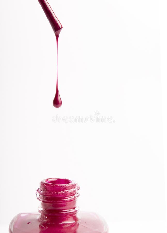 Pink nail polish stock photography