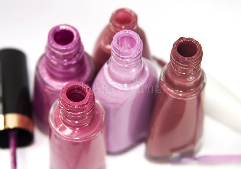 Pink Nail Polish Bottles stock photo. Image of background - 34666112