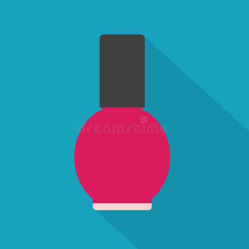 Pink nail polish icon stock vector. Illustration of icon - 216884744