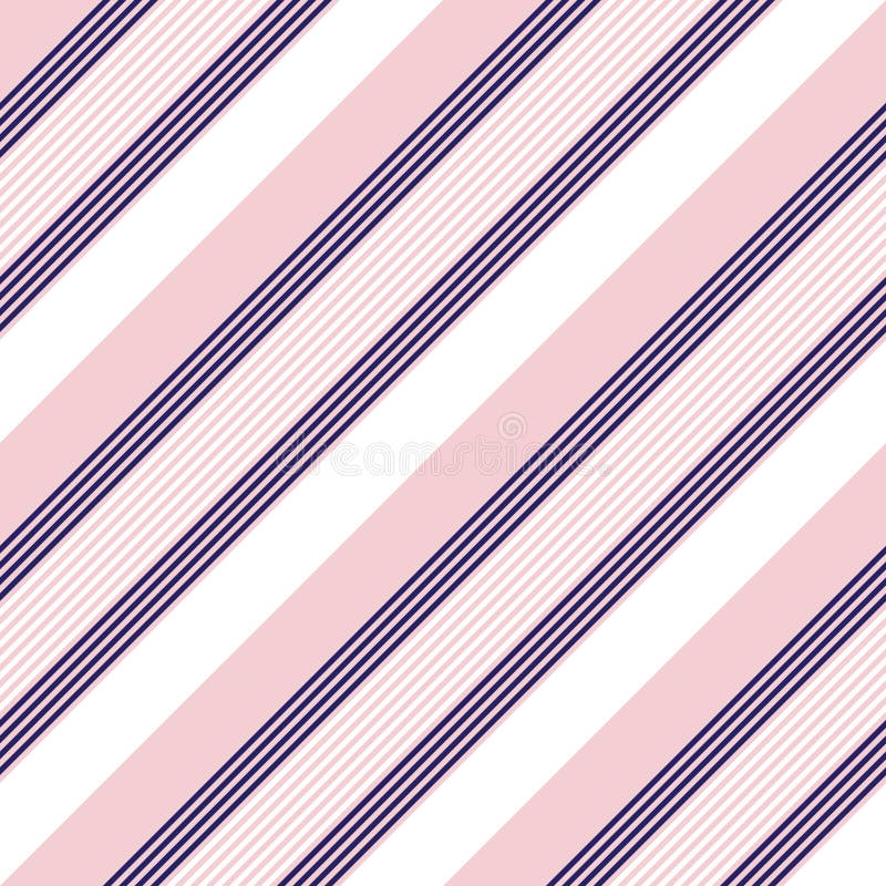 Pink and Navy Stripe Seamless Pattern Background in Diagonal Style