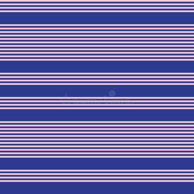 Pink and Navy Stripe Seamless Pattern Background in Horizontal Style