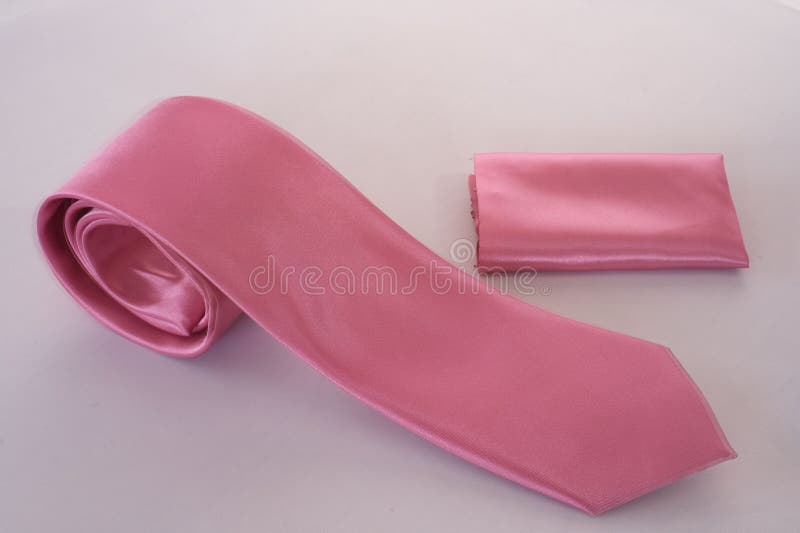 Pink Necktie Isolated on White Background Stock Photo - Image of suit ...