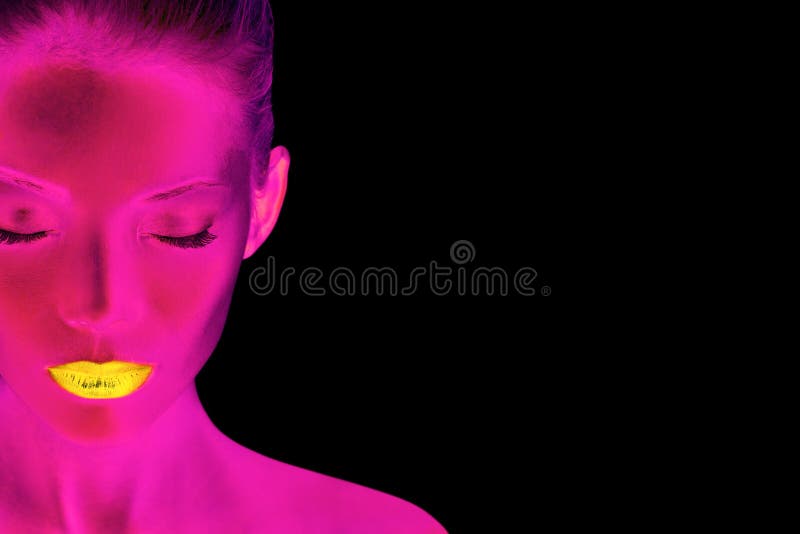 Woman With Green and Pink Face Paint · Free Stock Photo