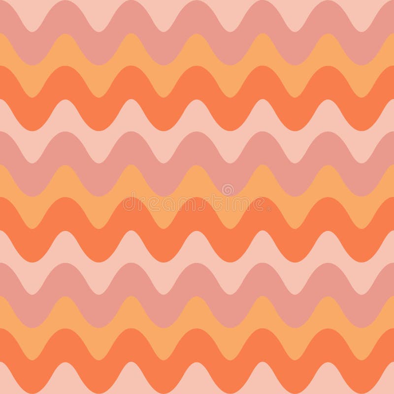 Pink and Orange Retro Waves Stock Illustration Illustration of curves, pink 234684788
