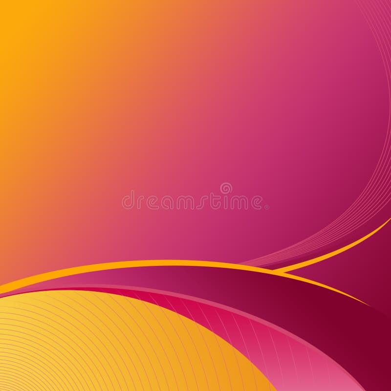 Pink and orange wave background royalty free illustration