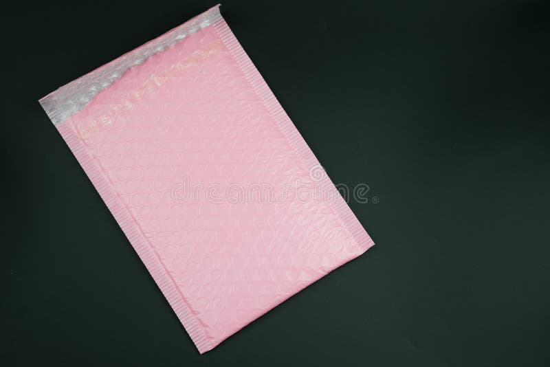 Pink Bubble Wrap Or Packing Material Stock Photo - Download Image
