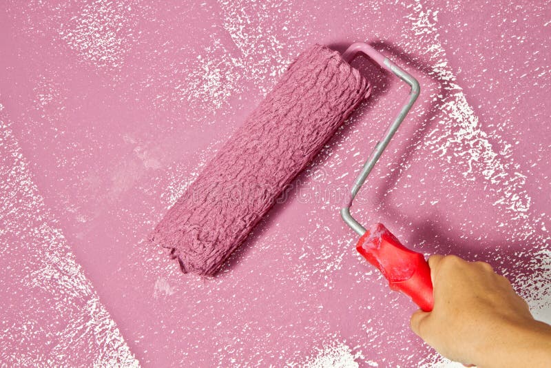 Pink paint royalty free stock photography
