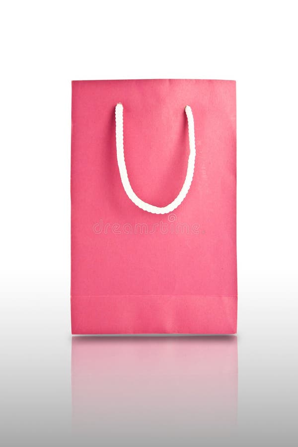 Pink paper bag stock image. Image of purchase, recycling 23381863