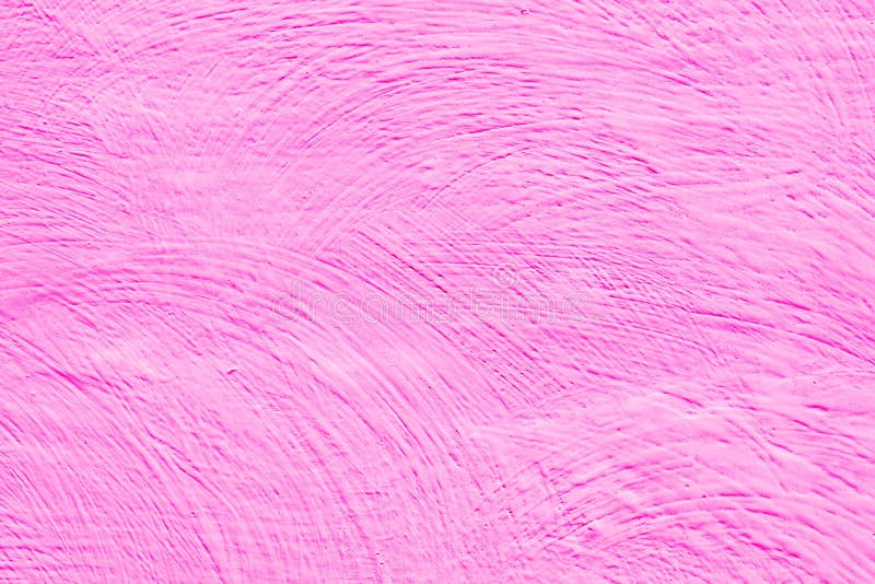 Pink Pastel Paint. Paint Strokes On The Wall Background Stock Photo