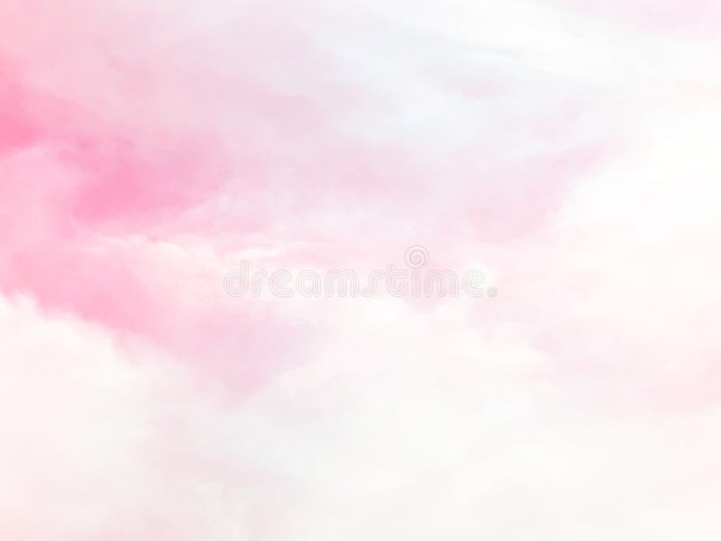 Pink Pastel Sky And Clouds Background Stock Image Image of clouds