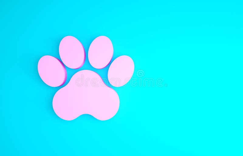 Identificere Periodisk Opera Pink Paw Print Icon Isolated on Blue Background. Dog or Cat Paw Print.  Animal Track. Minimalism Concept. 3d Illustration Stock Illustration -  Illustration of design, icon: 221128673