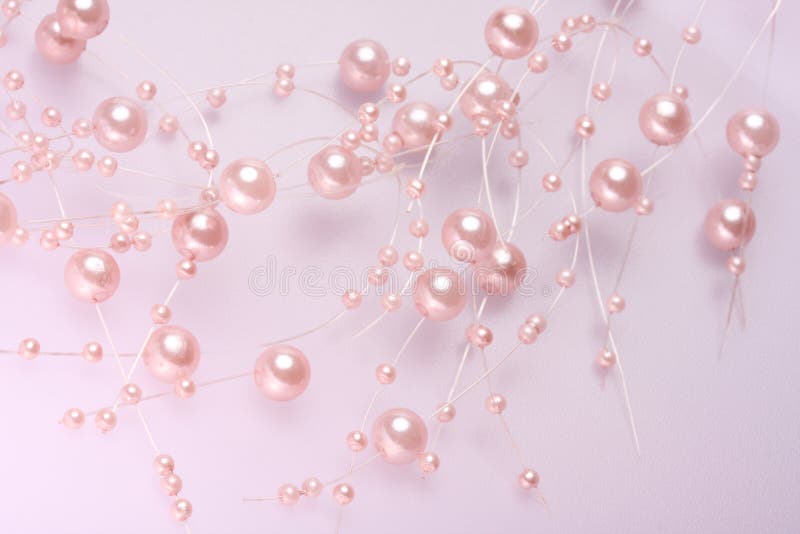 Pink Pearls stock image. Image of object, decoration, shiny 8152255