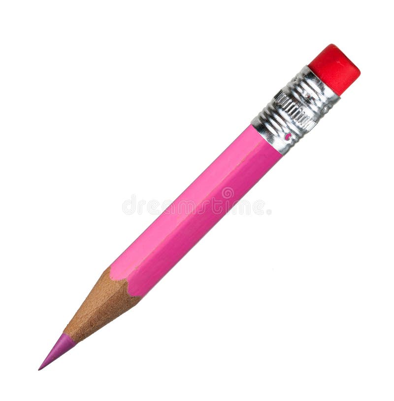 Pink pencil. Macro