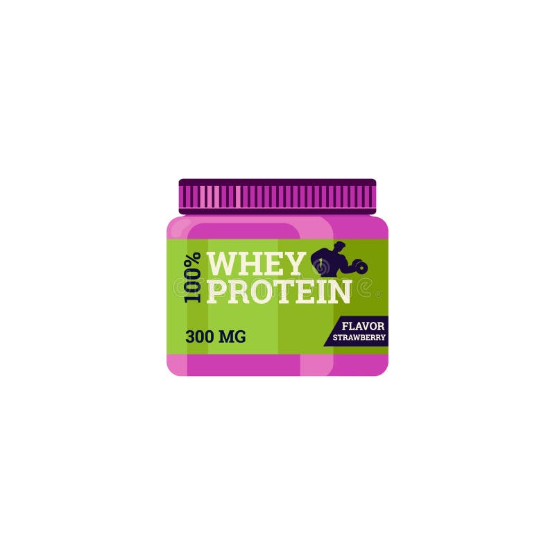 Premium Vector  Whey protein isolated on white background. sports