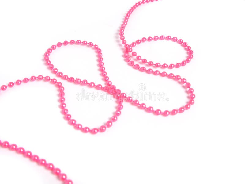 Pink plastic necklace