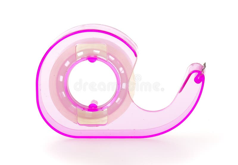 Pink Plastic Tape Dispenser Stock Photo Image of object, transparent