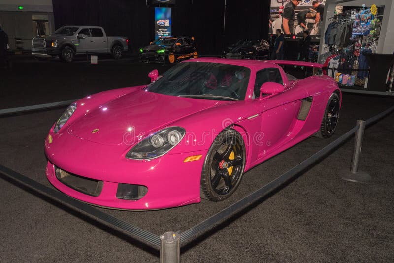 Pink Porsche Carrera GT on Display during LA Auto Show Editorial Stock  Photo - Image of display, energy: 105352808