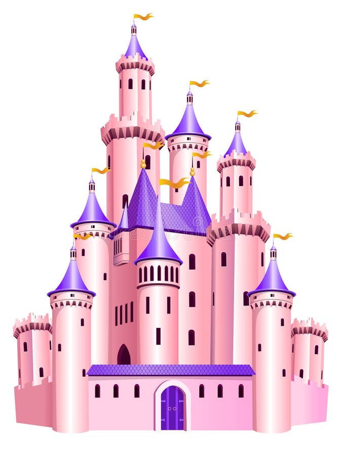Download Pink princess castle. stock vector. Illustration of ...
