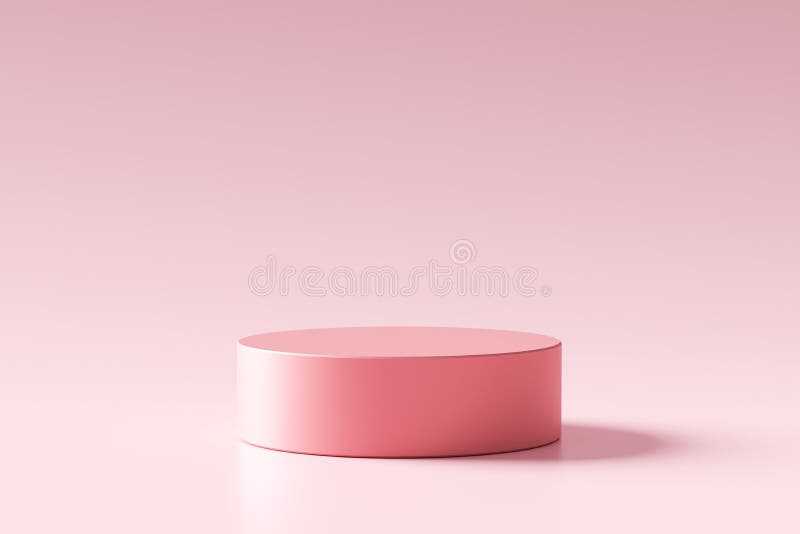 Pink Product Display or Showcase Pedestal on Simple Background with  Cylinder Stand Concept. Pink Studio Podium or Platform Product Stock  Illustration - Illustration of cylinder, colorful: 184181494