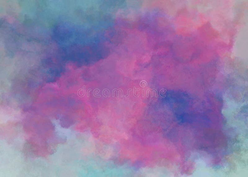 Pink purple and blue watercolor paint splash or blotch background, blobs of paint