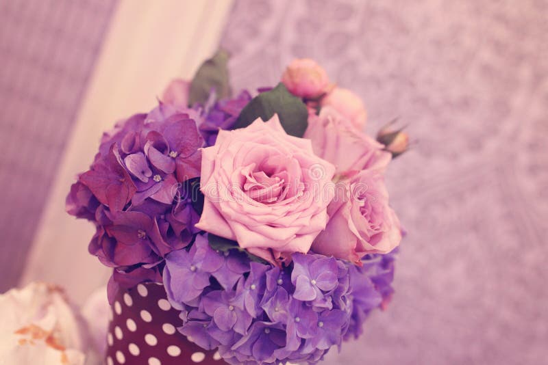 Pink and purple flowers stock image. Image of holidays 57579165