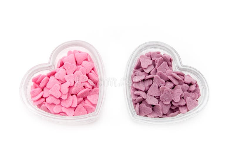 Pink and purple hearts stock photo. Image of hearts, sugar 1716678