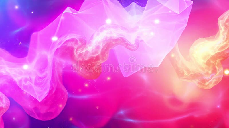 Pink and Purple Nebula with Stars: Abstract Space Background Featuring Swirling Clouds and Light vector illustration