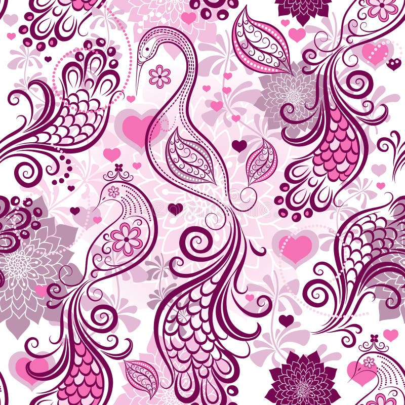 Valentine repeating pink pattern