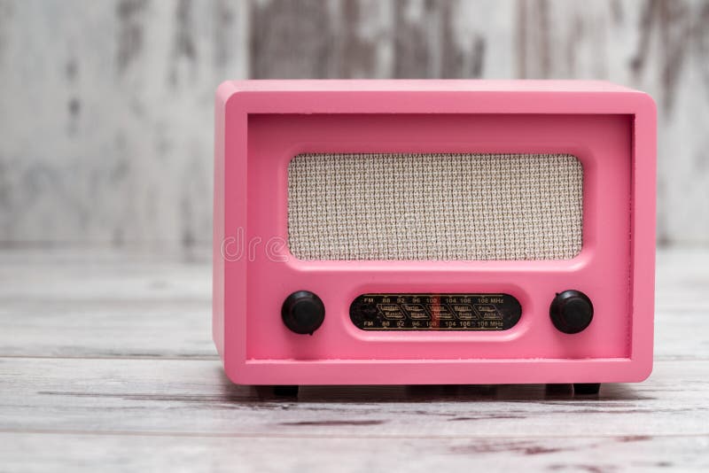 Pink Radio with Retro Look stock photo. Image of ...
