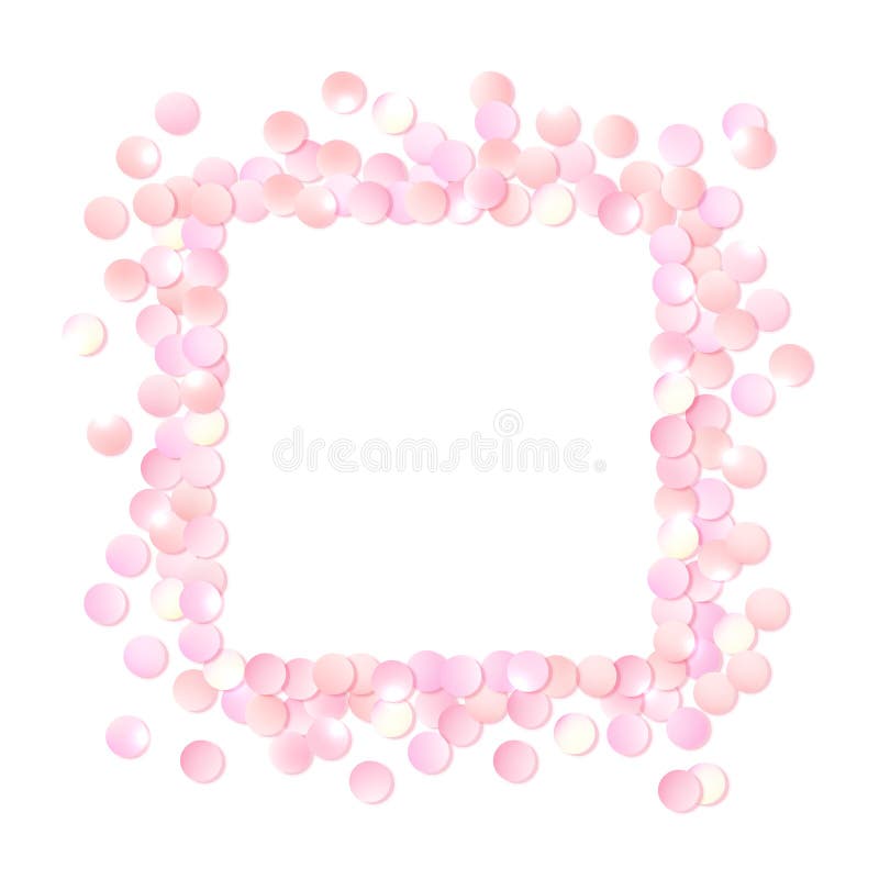pink realistic square confetti frame design template gift certificate voucher ad brochure colorful vector illustration 70694972