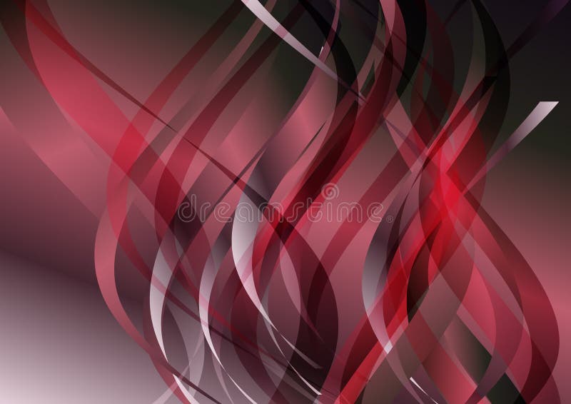 Pink Red and Black Gradient Wave Background Vector Stock Vector