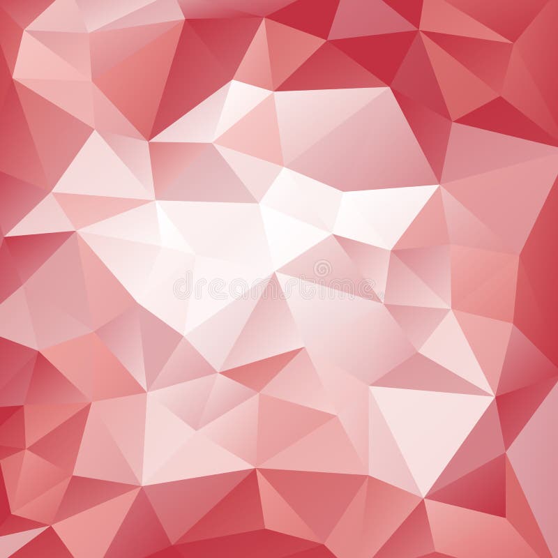 Pink and red polygonal pattern. Triangular geometric background. Abstract pattern with triangle shapes. Vector stock illustration