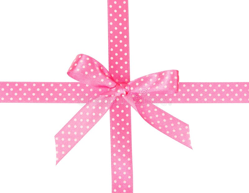 Free: Pink and white polka-dot ribbon bow , Pink ribbon Bow tie