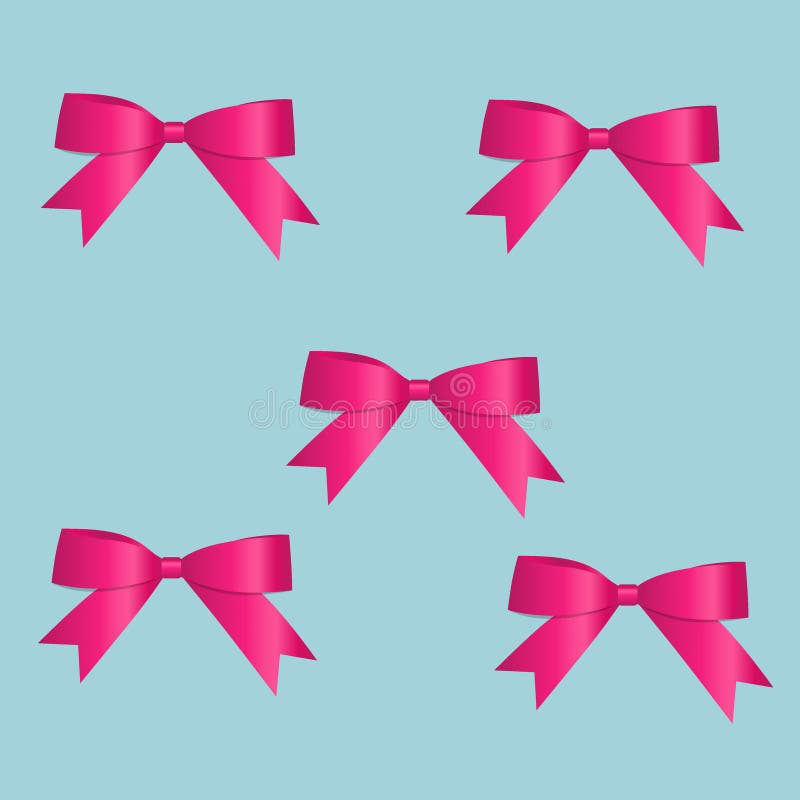 Pink Ribbon with Bow. Vector Illustration Stock Vector Illustration